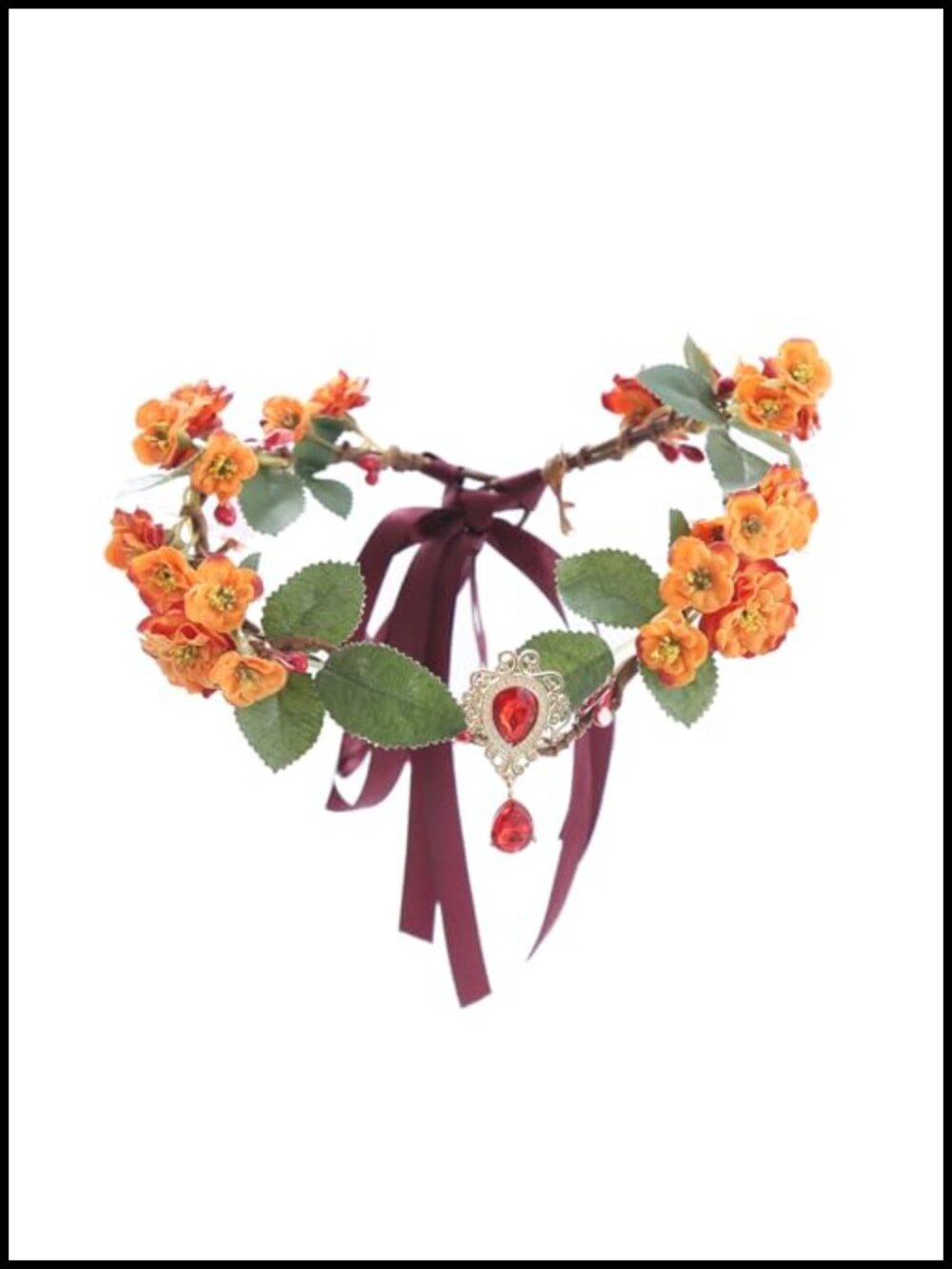 Fabric Flower Headband Headpiece Hair Wreath Floral Crown